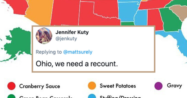This Map Of “Each State’s Least Favorite Thanksgiving Food” Is Causing Some Debate (15 Pics)