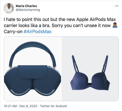 Apple's new AirPods Max case 'looks just like a BRA' – fans mock hilarious  design
