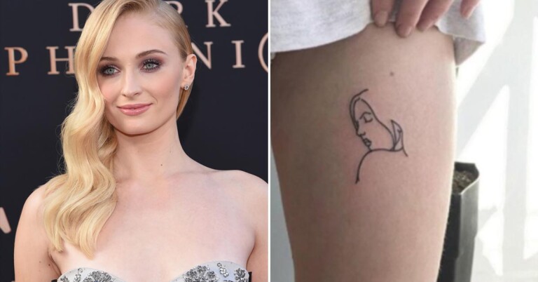 celebs tatoos instagram sophie turner leg
