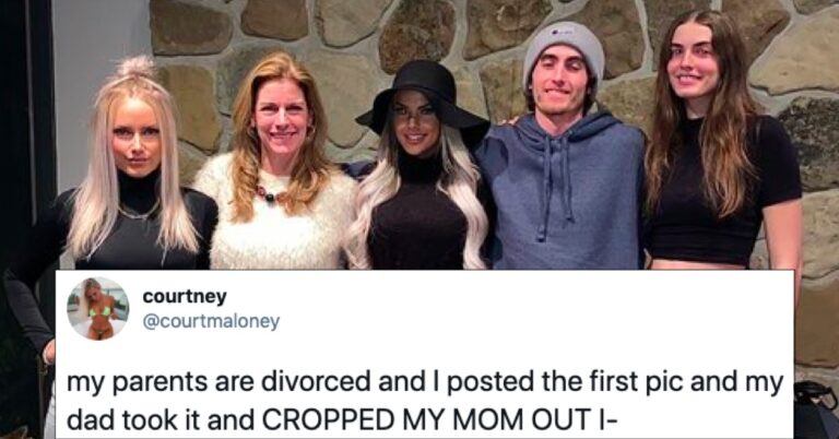 Dad Expertly Photoshopped Mom Out Of Family Photo To Post On Facebook