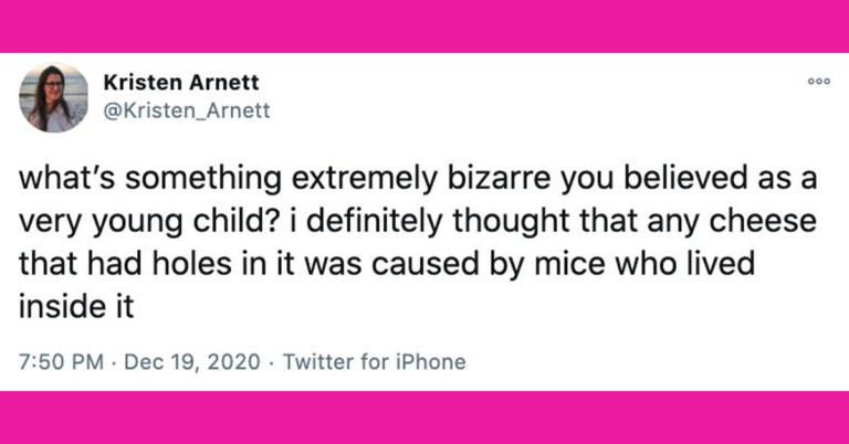 People Are Sharing Their Extremely Bizarre Childhood Beliefs (30 Tweets)