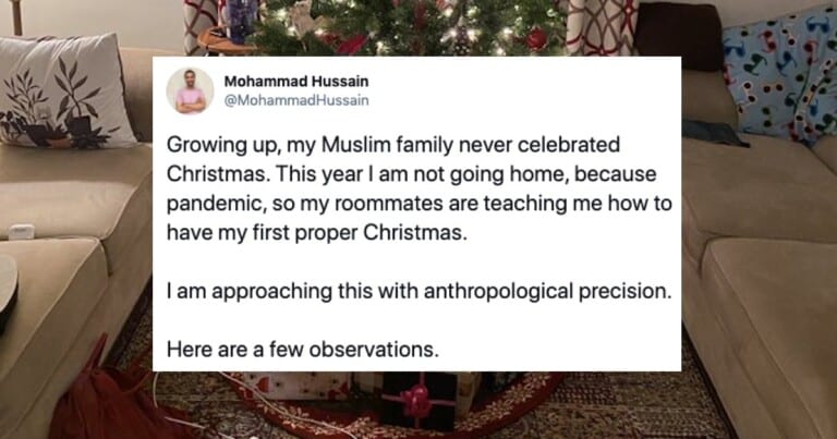 Man Celebrating His First-Ever Christmas Has Some Observations To Share