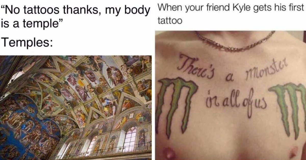 Meme Creator  Funny Me I am struggling financially Me to me get another tattoo  Meme Generator at MemeCreatororg