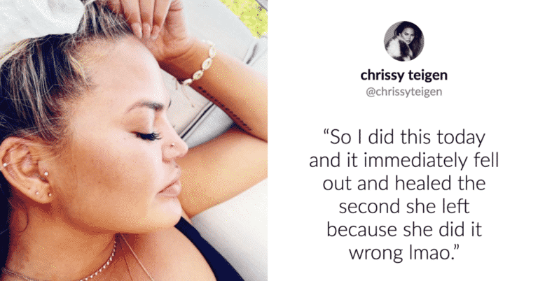 Chrissy Teigen Reveals Her New Nose Piercing—And It Already Fell Out