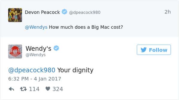 Funny Wendys tweet roasts, hilarious Wendys twitter account jokes, Wendys twitter memes, funny fast food accounts, funny roast memes