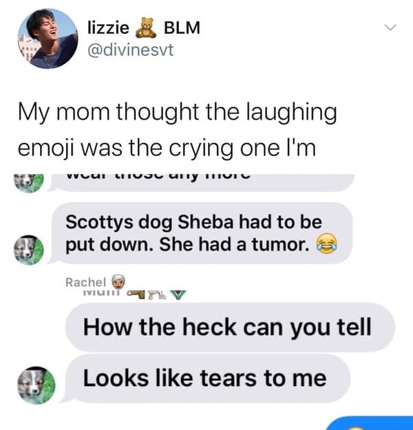 crying laughing emoji fail thinks is crying