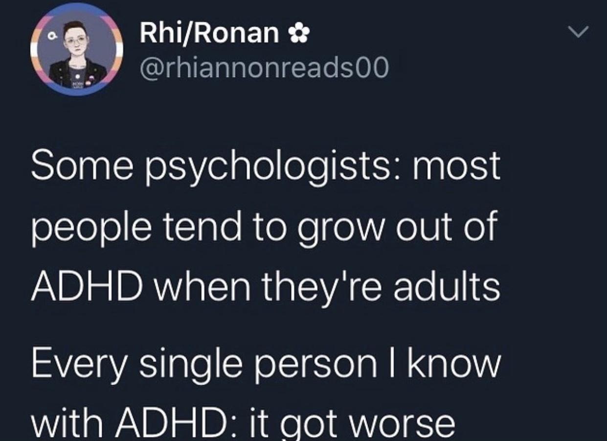 ADHD Meme - grow out of ADHD