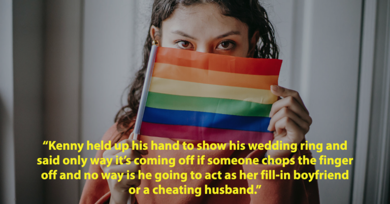 Lesbian Asks Neighbor’s Husband To Pretend To Be Her BF In Front Of Homophobic Mom