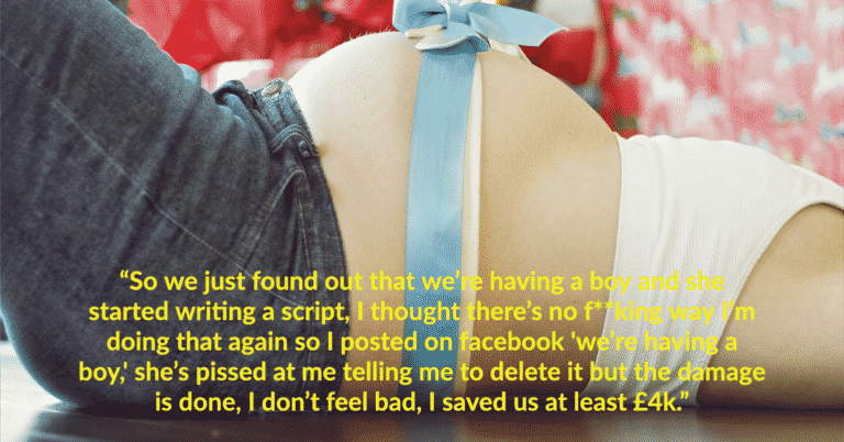 Husband Ruins Wife’s Planned Gender Reveal To Save Money And Asks If He’s A Jerk