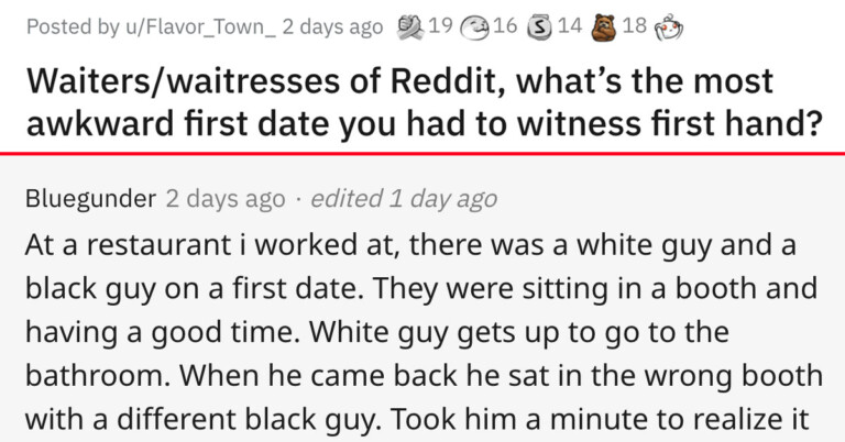 31 Restaurant Workers Share The Most Awkward First Dates They’ve Witnessed