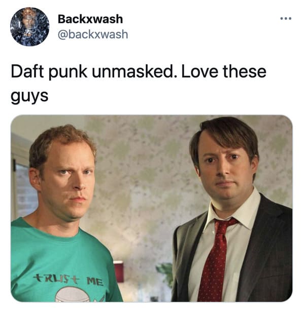 Daft Punk splitting up reactions, funny tweets about Daft Punk, electronic music, EDM, RIP Daft Punk, tributes, band, music, funny jokes about robots