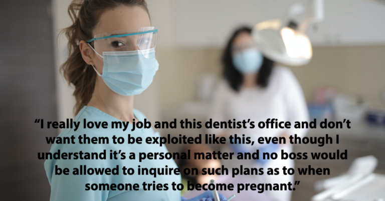 Woman Gets Lit Up For Asking If She Can Snitch On Her Coworker For Getting Pregnant