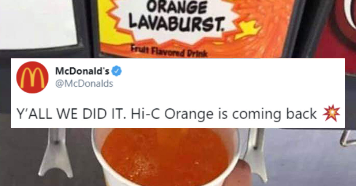 Like The McRib, HiC Orange Lavaburst Is Back At McDonald's