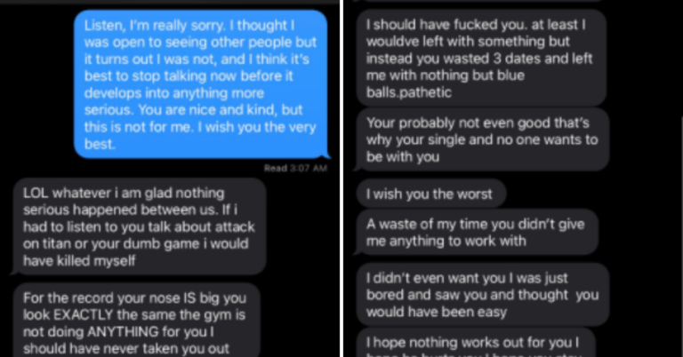 Woman’s Scary Viral Breakup Text Has People Talking About The “Fragile Male Ego”