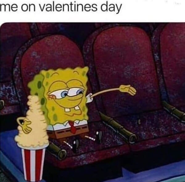 spongebob single valentines day meme