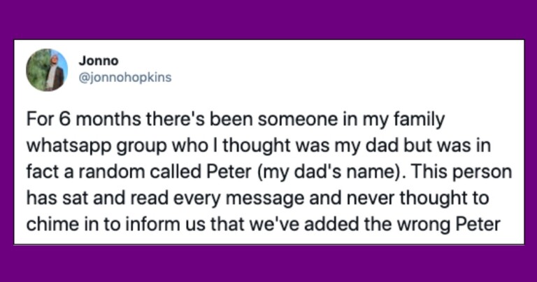 Man Realizes Random Dude Has Been In The Group Chat Instead Of His Dad