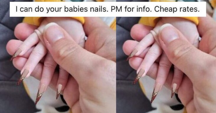 fake baby nails, baby manicure, baby fake nails