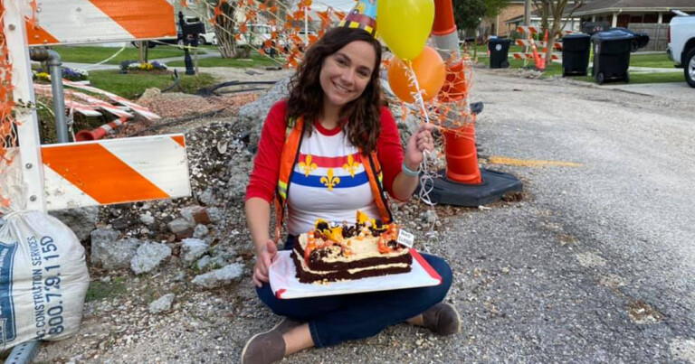 Woman Throws Birthday Party To “Celebrate” 1-Year-Old Construction On Her Street