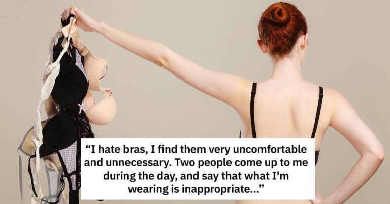 Woman Asks If She’s Wrong About Not Wearing A Bra To Work