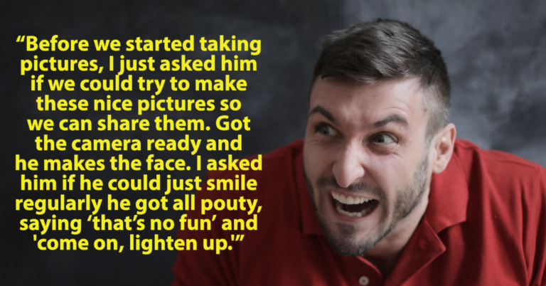 Woman Blows Up At Fiancé For Refusing To Quit Making A Stupid Meme Face In Engagement Photos