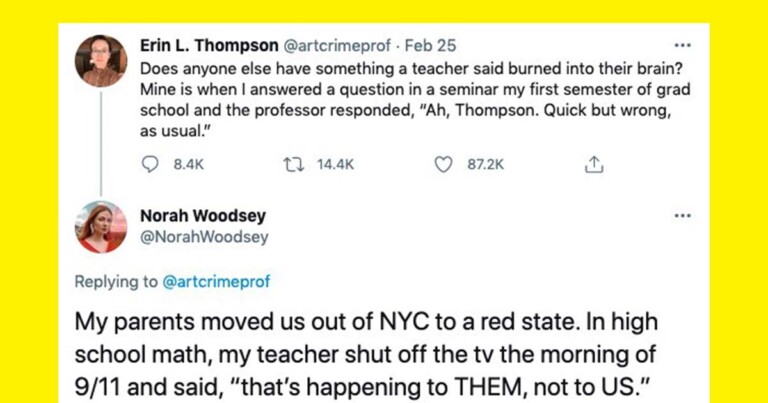 22 People Share The Cruelest Thing A Teacher Ever Said To Them