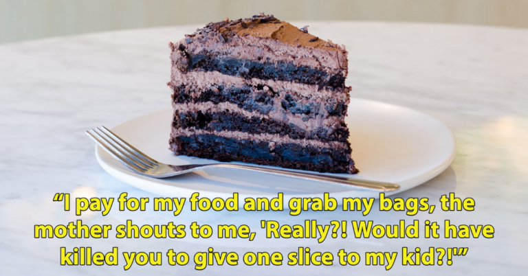 Woman Asks If She Was Wrong To Not Give The Last Piece Of Cake To A Screaming Child