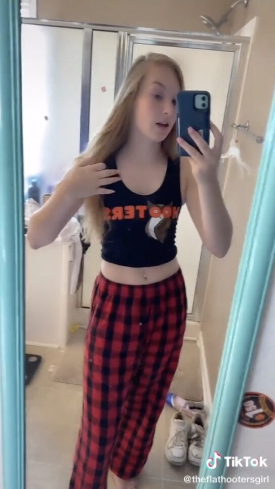 A-Cup Hooters Server Goes Viral On TikTok For Boob Boosting Tutorial
