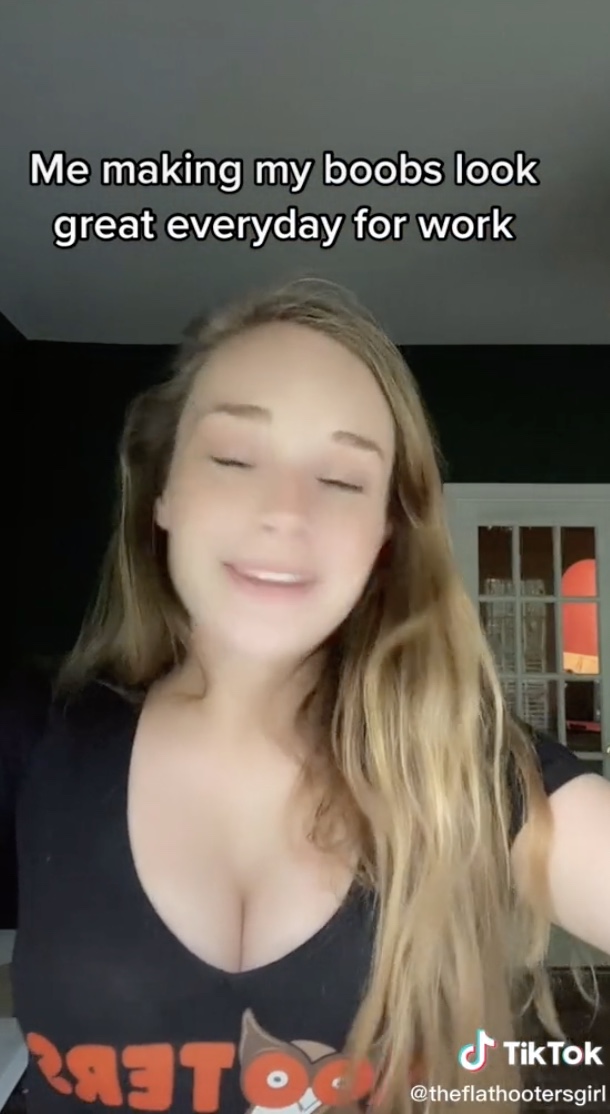 A-Cup Hooters Server Goes Viral On TikTok For Boob Boosting Tutorial
