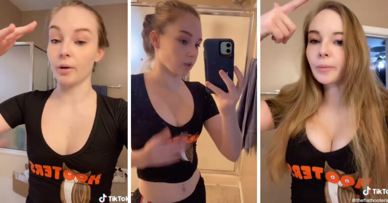 Hooters Waitress Goes Viral For Revealing How She Makes Her A-Cup Boobs Look Huge