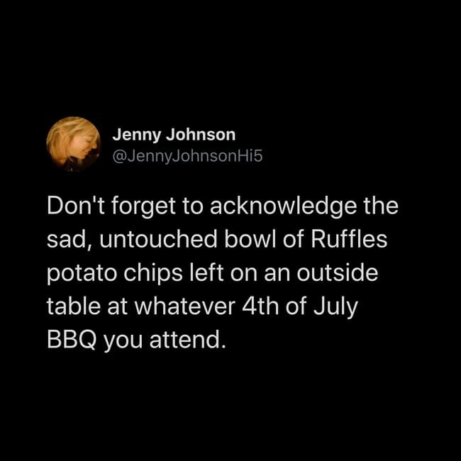 4th of july meme - untouched ruffles