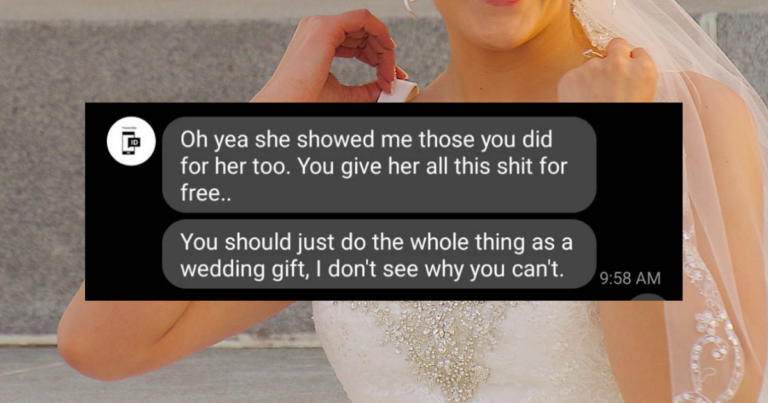 Choosing Beggar Bride Thinks She’s Entitled To Free Art For Her Wedding