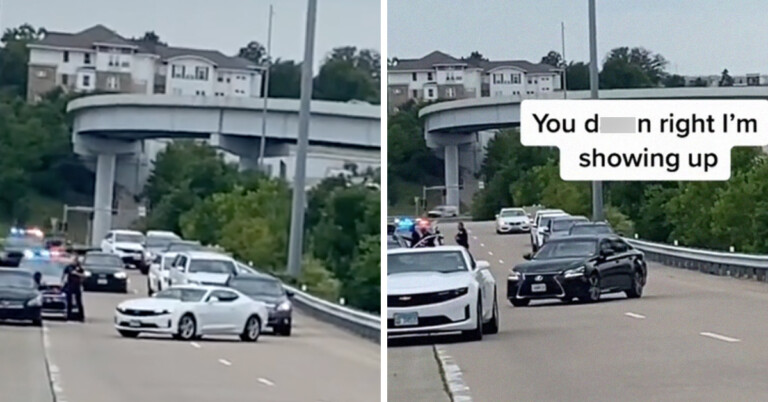 Viral Video Shows Drivers Pulling Over To Check On Black Woman At A Police Stop