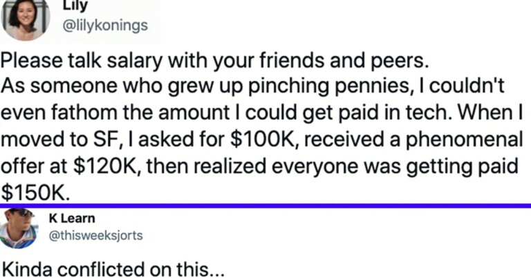 Viral Tweet About Sharing Salaries With Coworkers Sparks Huge Debate