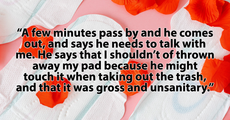 Dude Freaks Out When His Date Throws Her Pad In His Trash