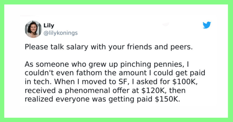 Twitter Thread Encourages Workers To Talk More Openly About Their Salary