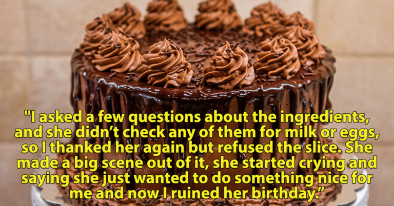 Vegan Woman Asks If She Was Wrong To Refuse The ‘Vegan’ Cake From Her Trolling Coworker