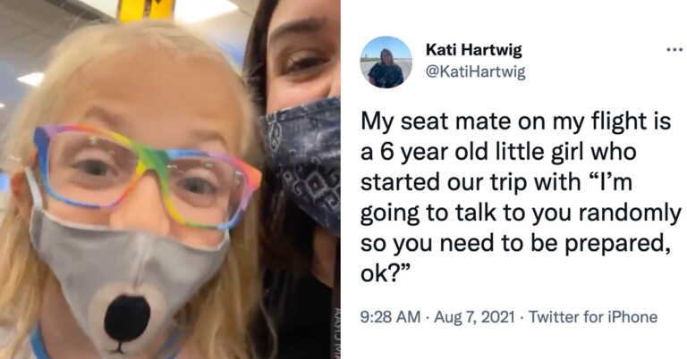 Woman’s Young Flight-Mate Tossed Off Hilarious One-Liners And Went Viral