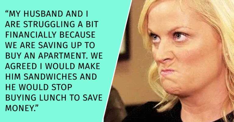 Wife Furious After Finding Out Husband Is Selling His Lunch To Coworkers And Buying Fast Food