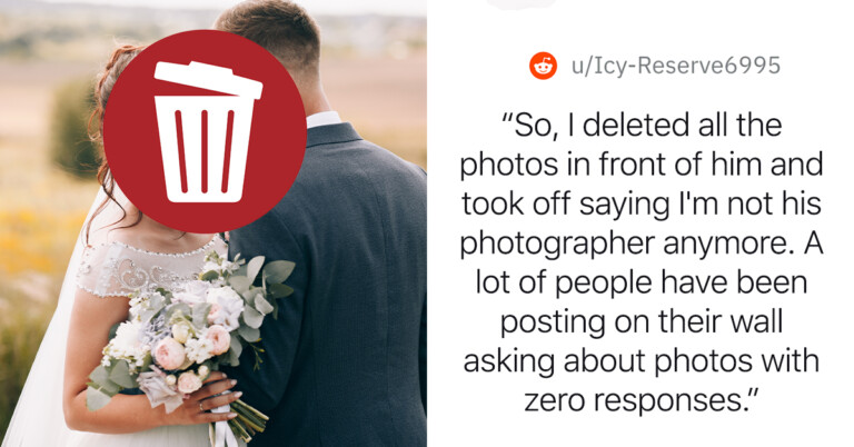 Photographer Asks If She Was Wrong To Delete Entitled Couple’s Wedding Photos In Front Of Them