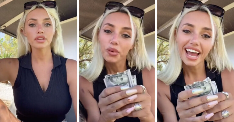 Jerk Tipped A Server Who Rejected Him With Ripped $100 Bills So She Roasted Him On TikTok