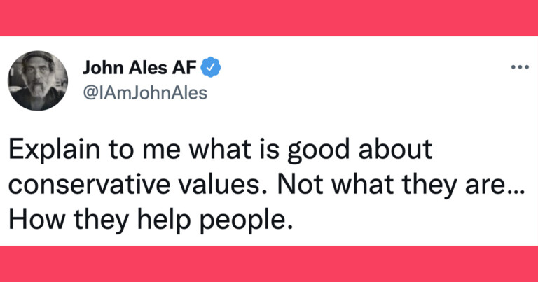 Actor Asks Twitter How Conservative Values Help People (16 Tweets)