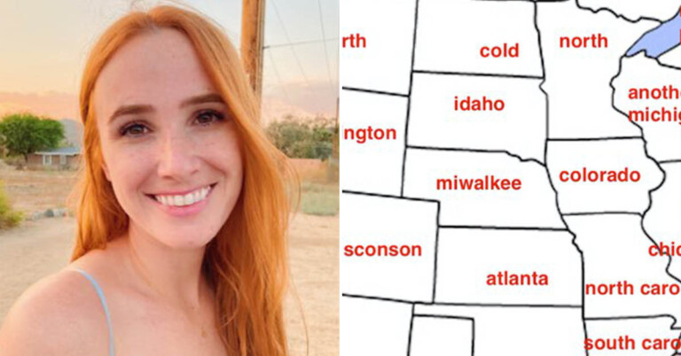 Woman Asks British Friend To Fill Out Map Of The States, Now Map Is Going Viral