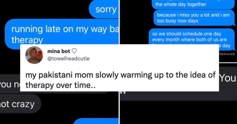 Girl Shares Her Mom’s Texts Gradually Warming Up to Therapy Over Time