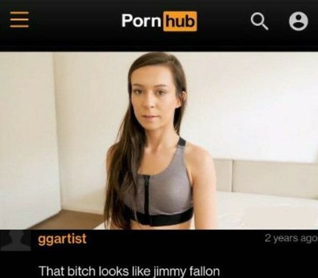 funny comment - pornhub girl looks like jimmy fallon