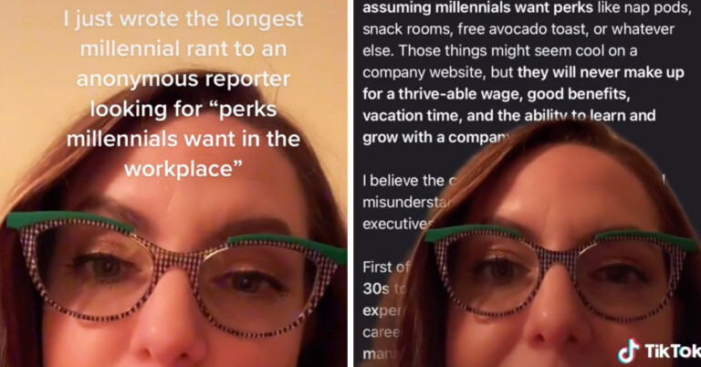 Worker Goes On Viral “Millennial Rant” About  Getting “Workplace Perks” Instead Of Higher Wages