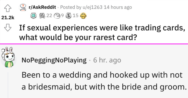 “If Sexual Experiences Were Like Trading Cards, What Would Be Your Rarest Card?”—20 Replies