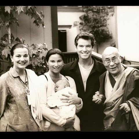 dalai llama and brosnan with son posted to instagram