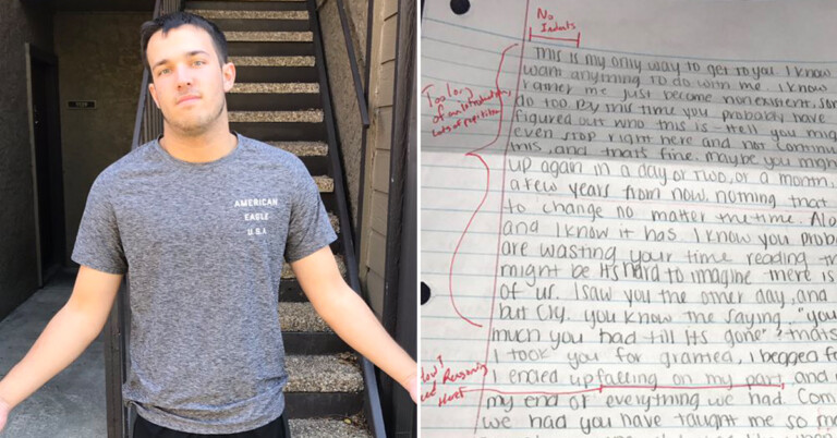 Guy’s Ex Girlfriend Writes Him A Letter, He Returns It Graded