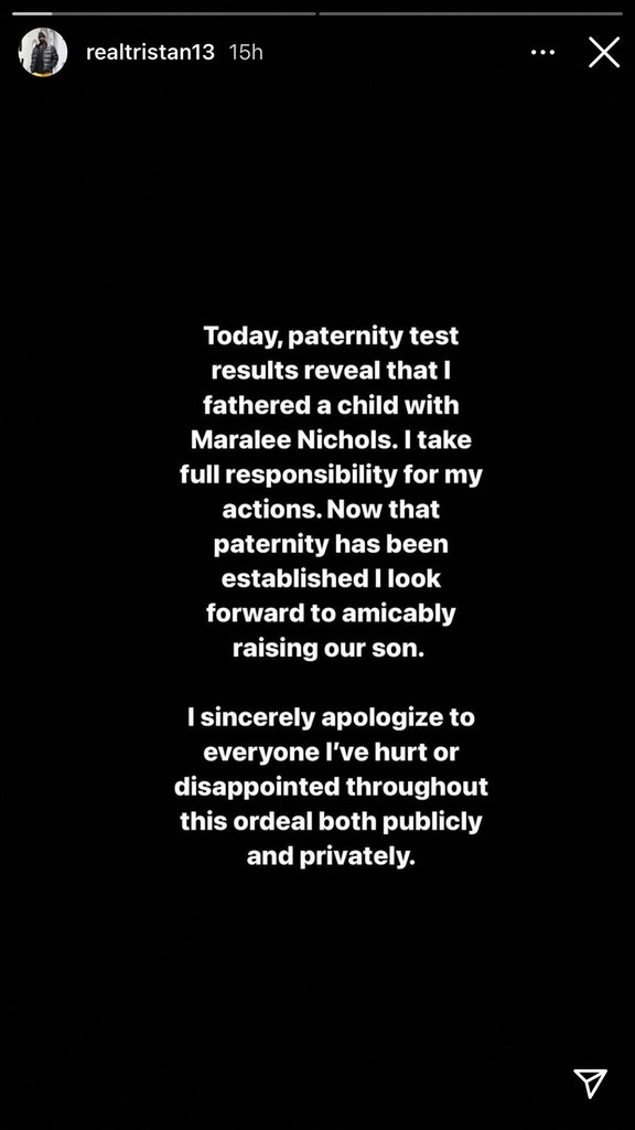 tristan thompson khloe kardashian apology