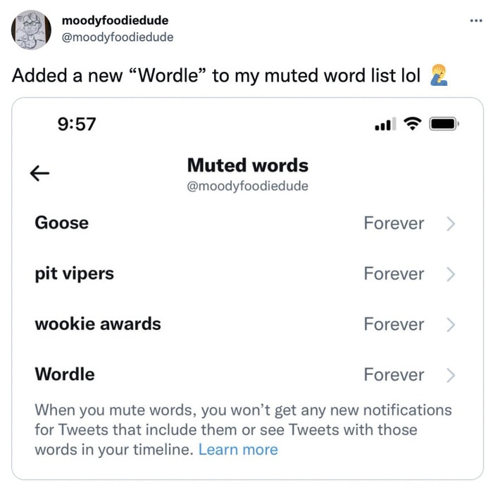 wordle memes - muted words